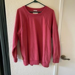 Cozy muted faded red oversized sweatshirt